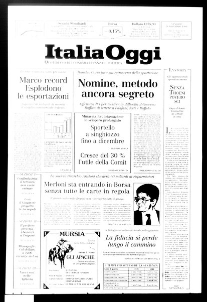 Italia oggi : quotidiano di economia finanza e politica